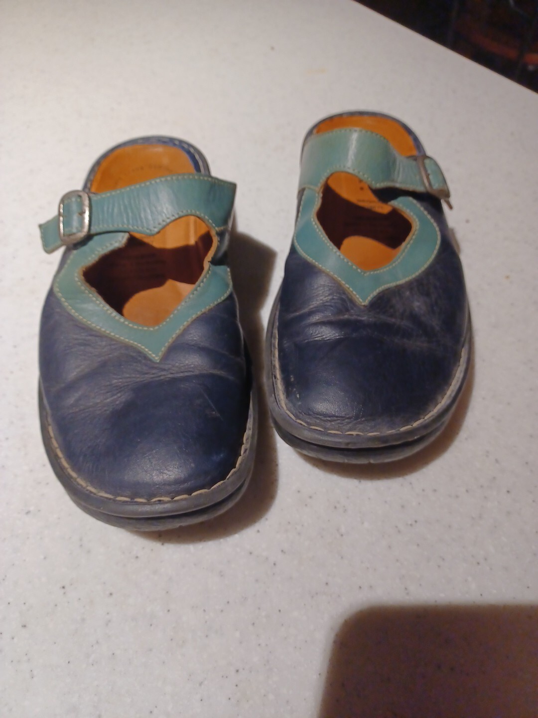 Think! Womens Leather Clogs Germany European Comfort Shoes EU 38 US 7 Lagenlook