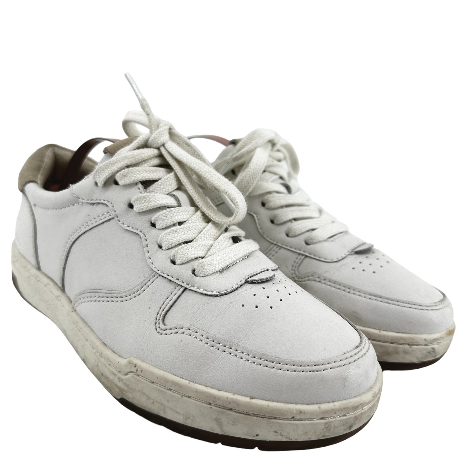 Madewell Court Leather Sneakers Cloudlift Lace Up Low Top Ivory Multi W6.5 M5