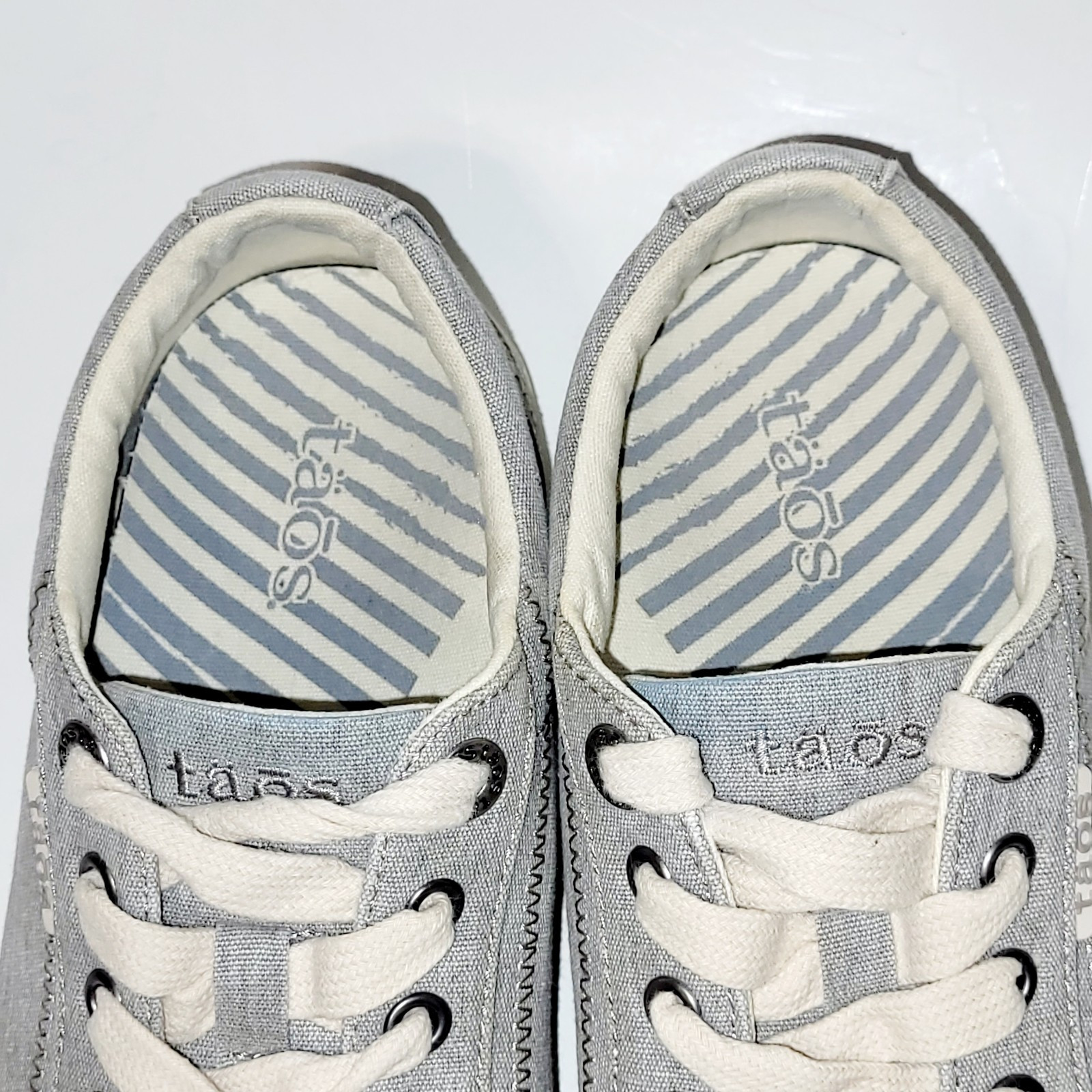 Taos Star STA12844 Gray Wash Canvas Casual Lace Up Sneaker Shoes Wms 9US 40-41EU