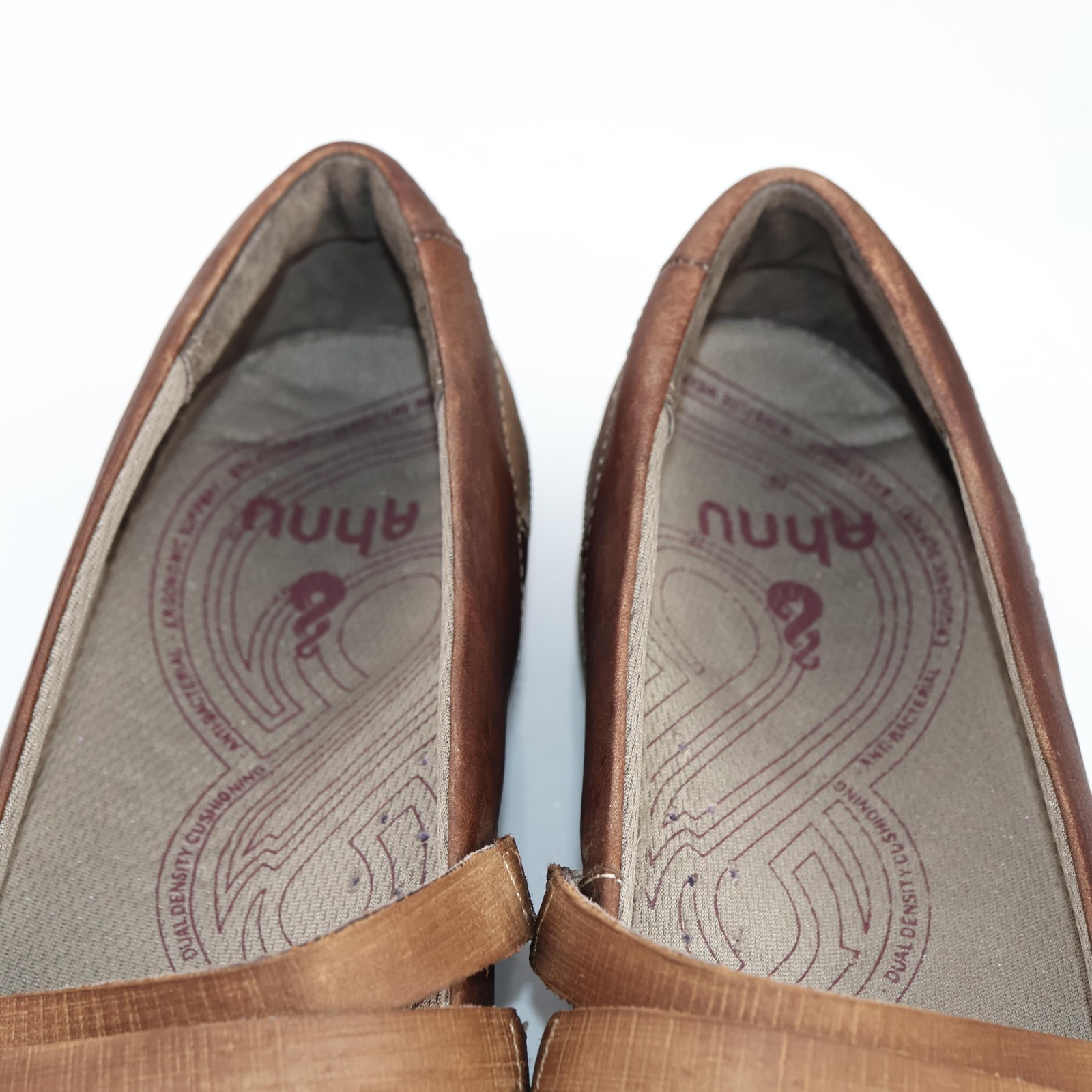 Ahnu Teva Womens Merritt Mary Jane Flats Size 10 Tan Brown Leather Comfy Shoes