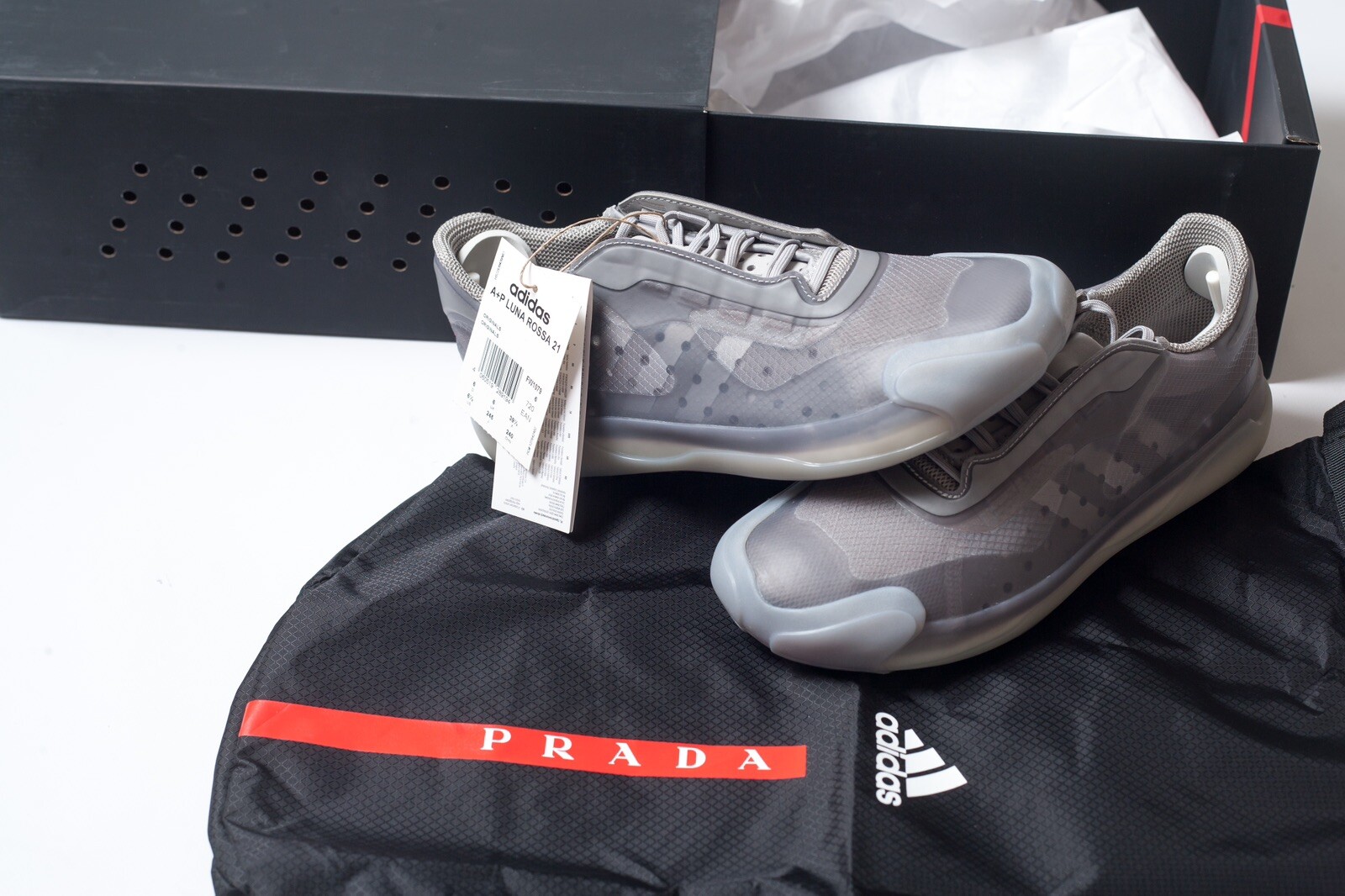 PRADA Luna Rossa Womens Gray Sneakers Size 39 1/3 F / 6 1/2 US