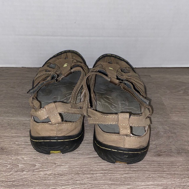 Jambu Dune Womens 8.5 Brown Leather Terra Fusion T-Strap Shoe