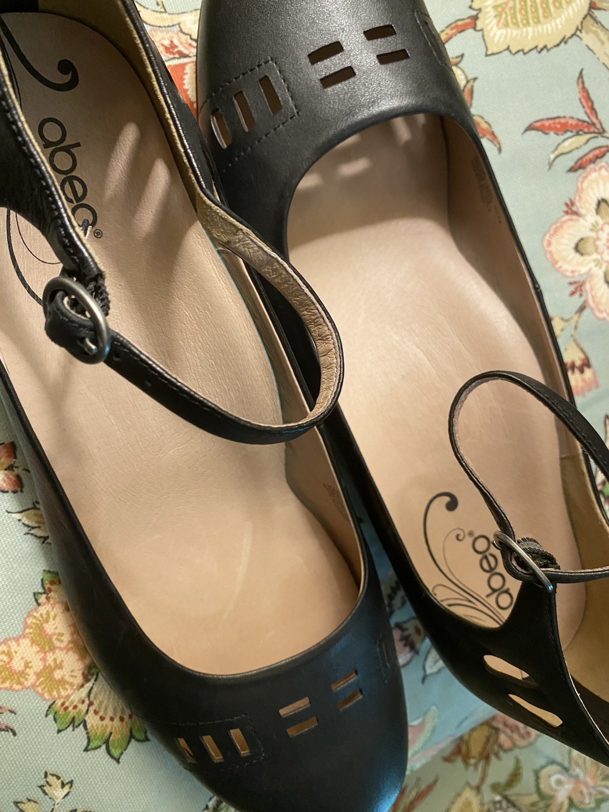 Abeo Women’s ORTHO BIO SYSTEM NEELA Mary Jane Black Leather Shoes ~ Size 10N