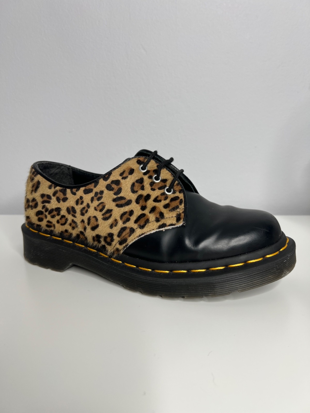 Dr. Martens 1461 AS502 Hair On Leopard 3-Eye Oxford Shoes Women’s US 6 EU 37