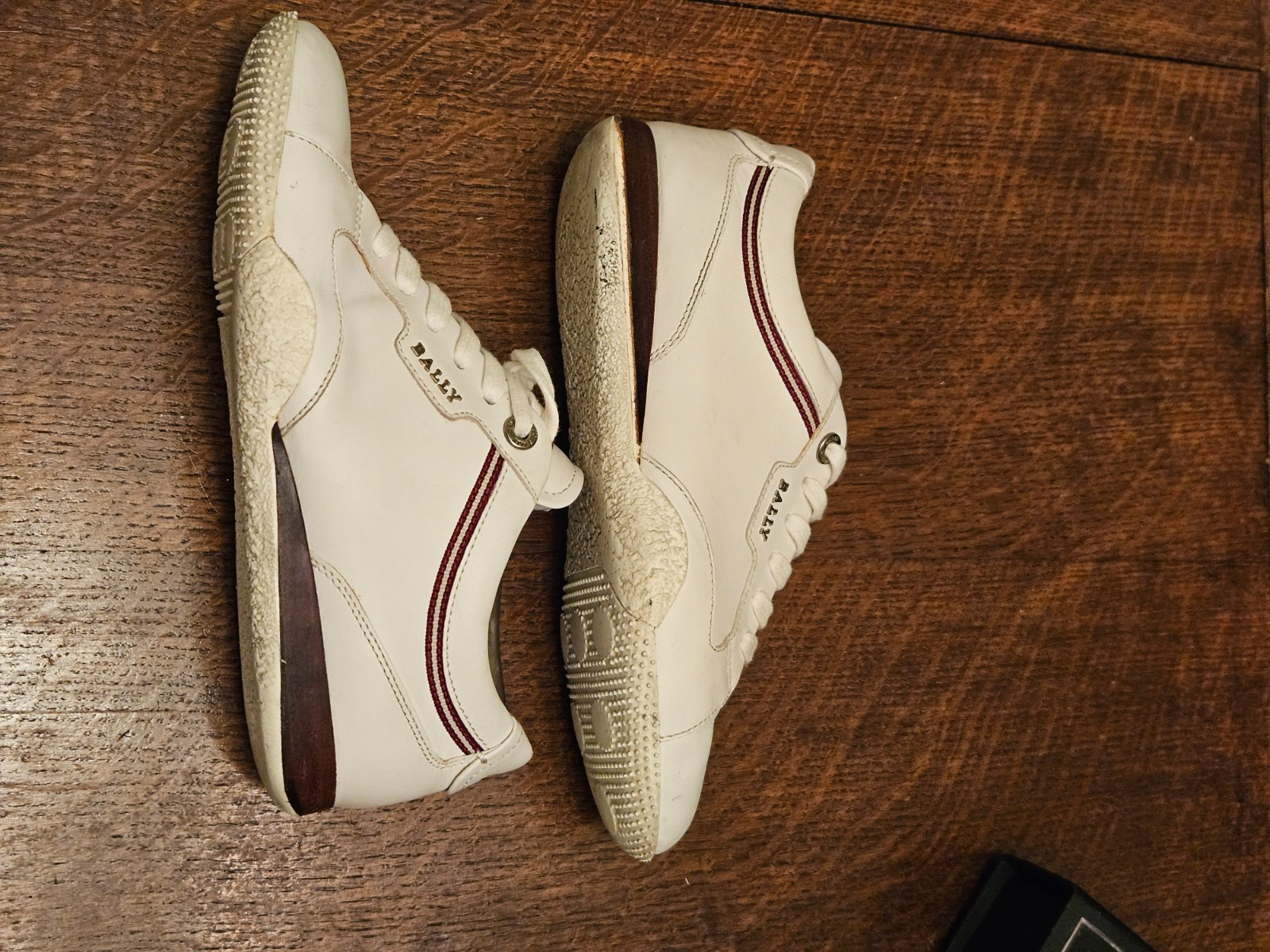 BALLY Fridia Women’s Bone Leather Sneakers Size EU 38 E / US 7.5 D With Dustbag