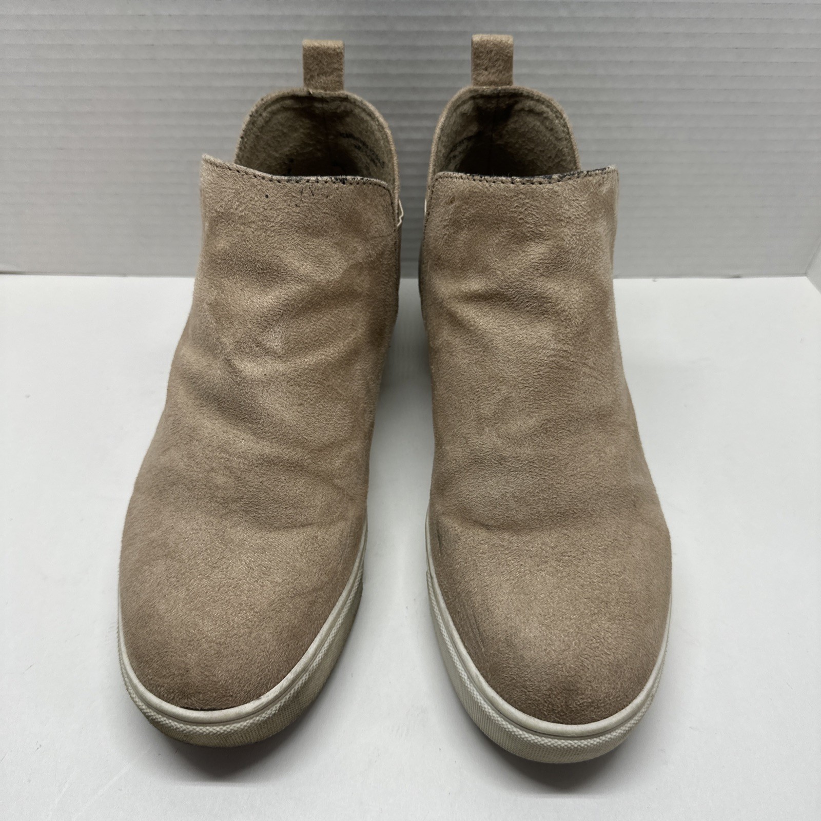 Soda Suede(man made) Brown Flat Slip On Bootie Women’s Size 8.5