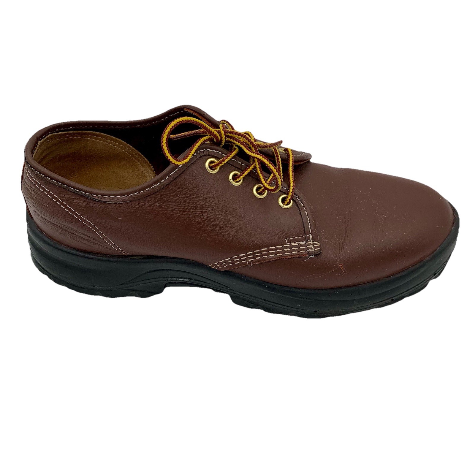 Thorogood Oxford Work Shoes Women Sz 9.5 EE Extra Wide Brown Leather Uniform EUC