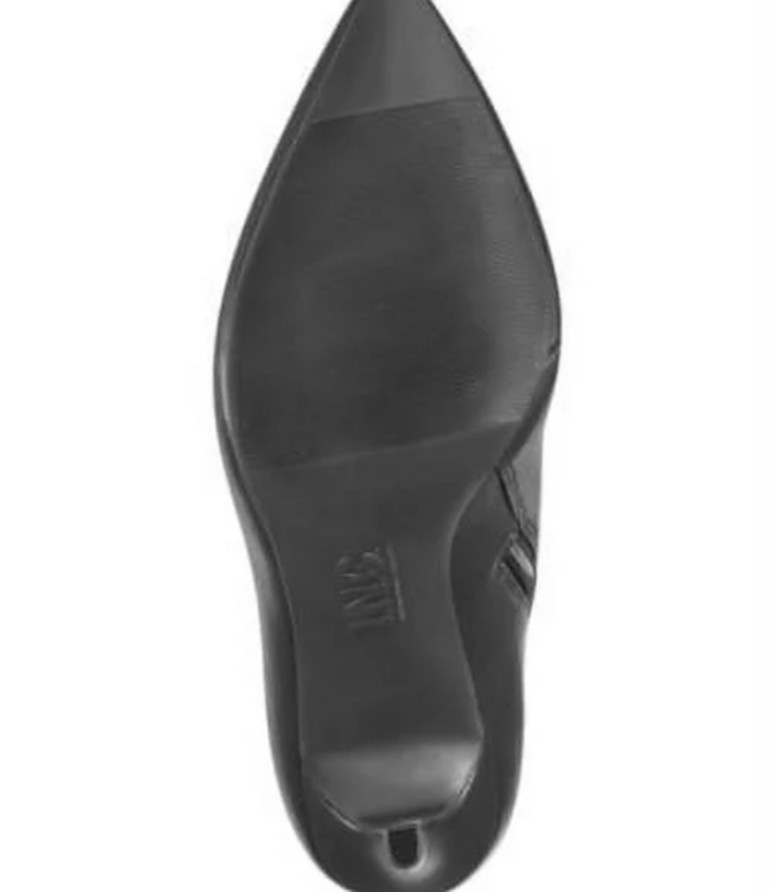 INC BLACK SMOOTH RAJEL POINTED TOE STILETTO ZIP UP DRESS BOOTS SIZE 8.5 M