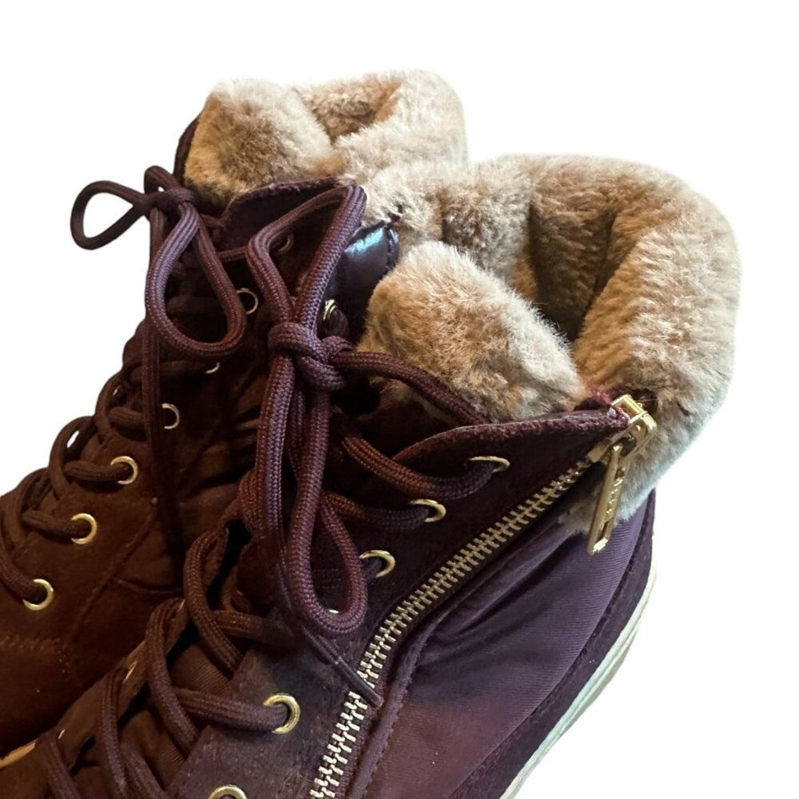 Cougar Dublin Water Proof Lace Up High Top Shoes Ankle Boots Fur Size 7 Women’s