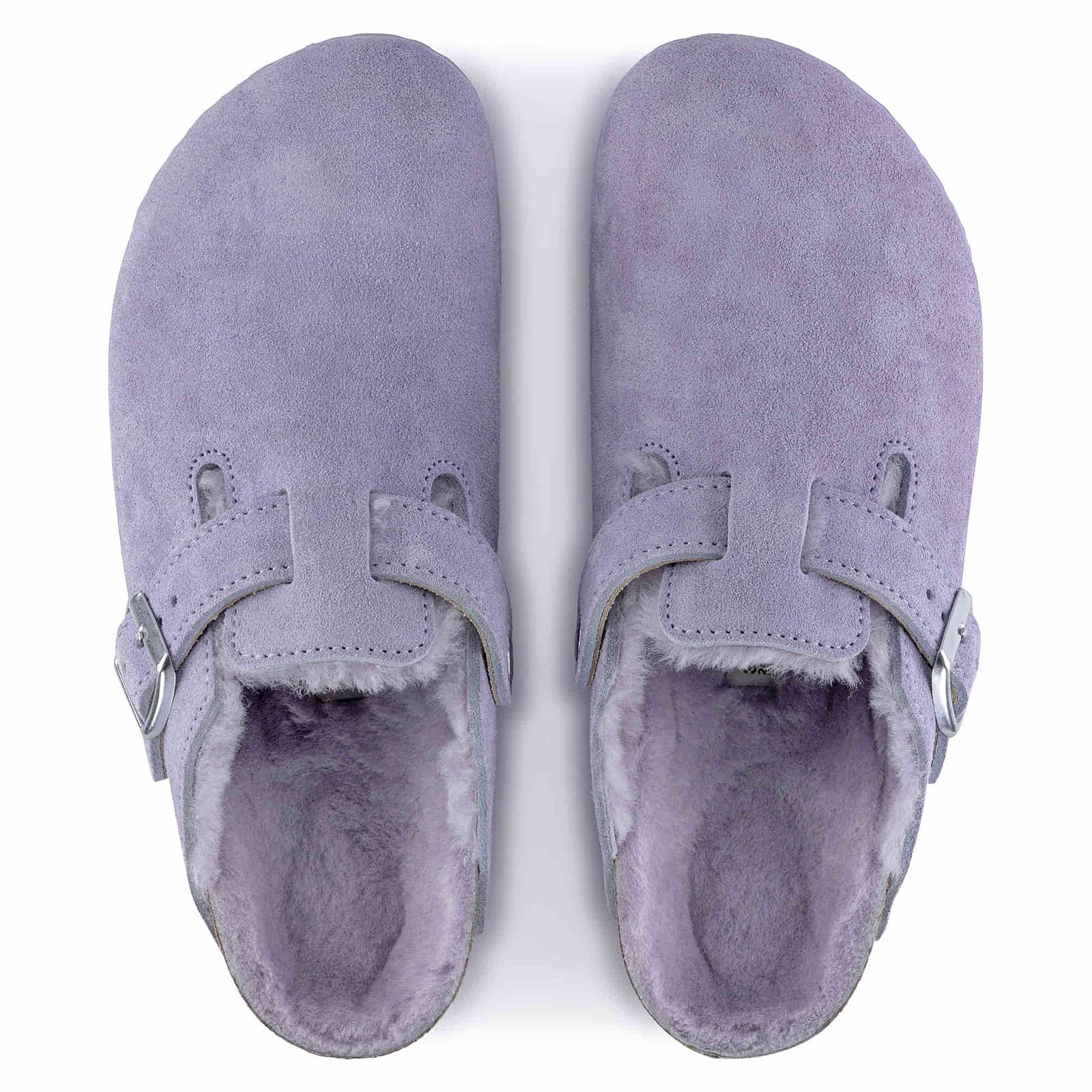 Birkenstock Boston Vl Shearling Women’s Purple Fog Clogs NW/OB 7N (38 EU)