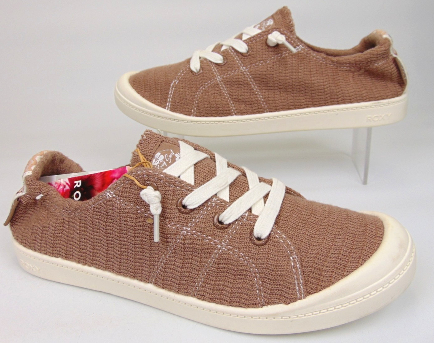 Roxy Bayshore Plus Casual Sneakers Women’s Size 11.0 M, Beige Lace Up Shoes