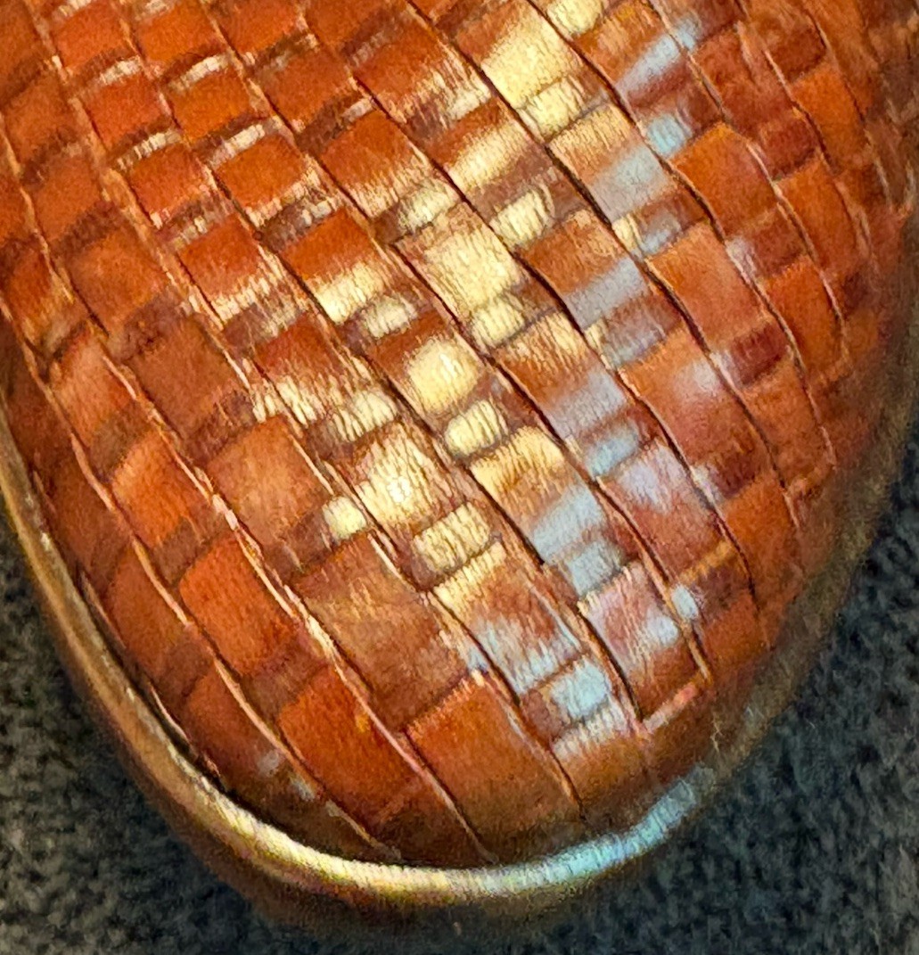 Vintage Bandolino Brown Woven Leather Oxford Women’s US10M Made In Brazil