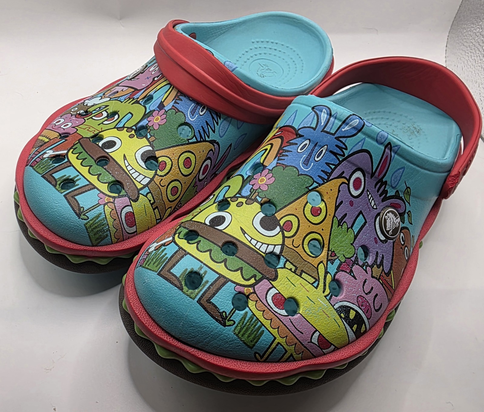 Crocs Jon Burgerman Burger Clogs Limited Edition Graphic Men’s 7 Women’s 9 RARE