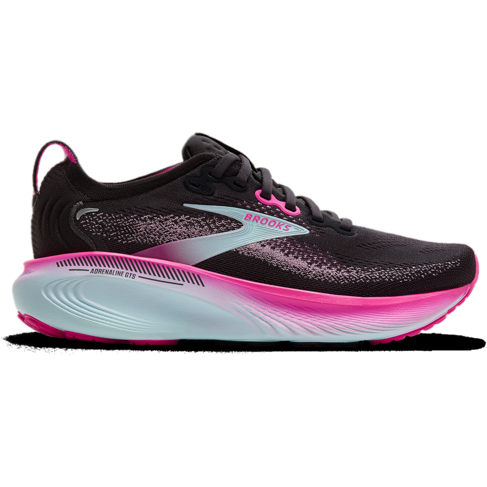 Brooks Adrenaline GTS 25 – Women’s (Black/Cyber Pink/Iced Aqua)