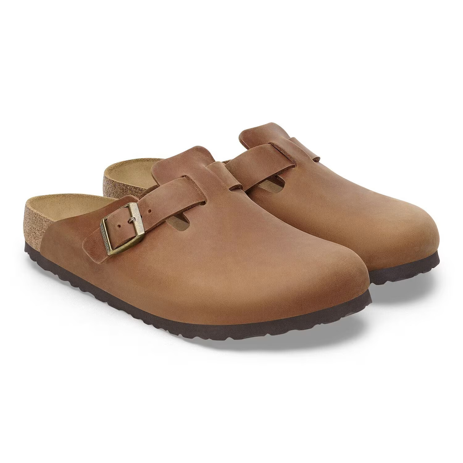Birkenstock Boston Oiled Leather Narrow Fit Women’s Clogs, Cognac, W36