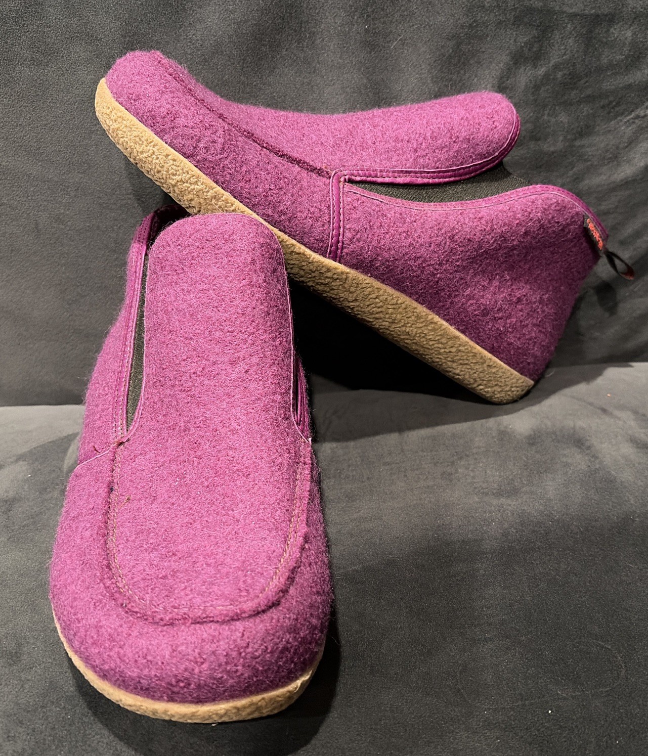Giesswein Purple Innsbruck Wool Slippers/Loafers Sz 41 – Maximalist ~ Kidcore