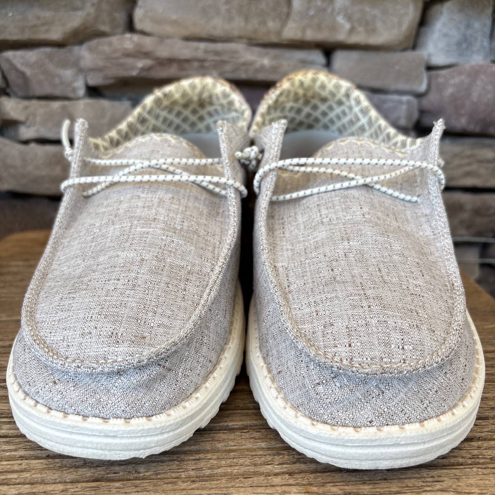 Hey Dude Wendy Chambray Java- Women’s 8/39 Grey/Brown Ombré EUC