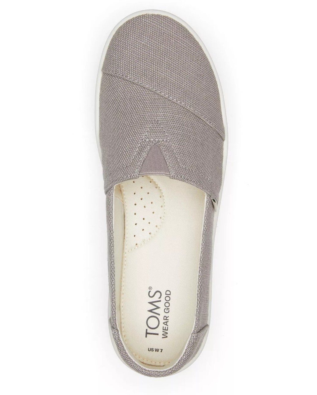 TOMS Women’s Verona Platform Slip On Sneakers Shoes Dove Grey Canvas NEW 8.5