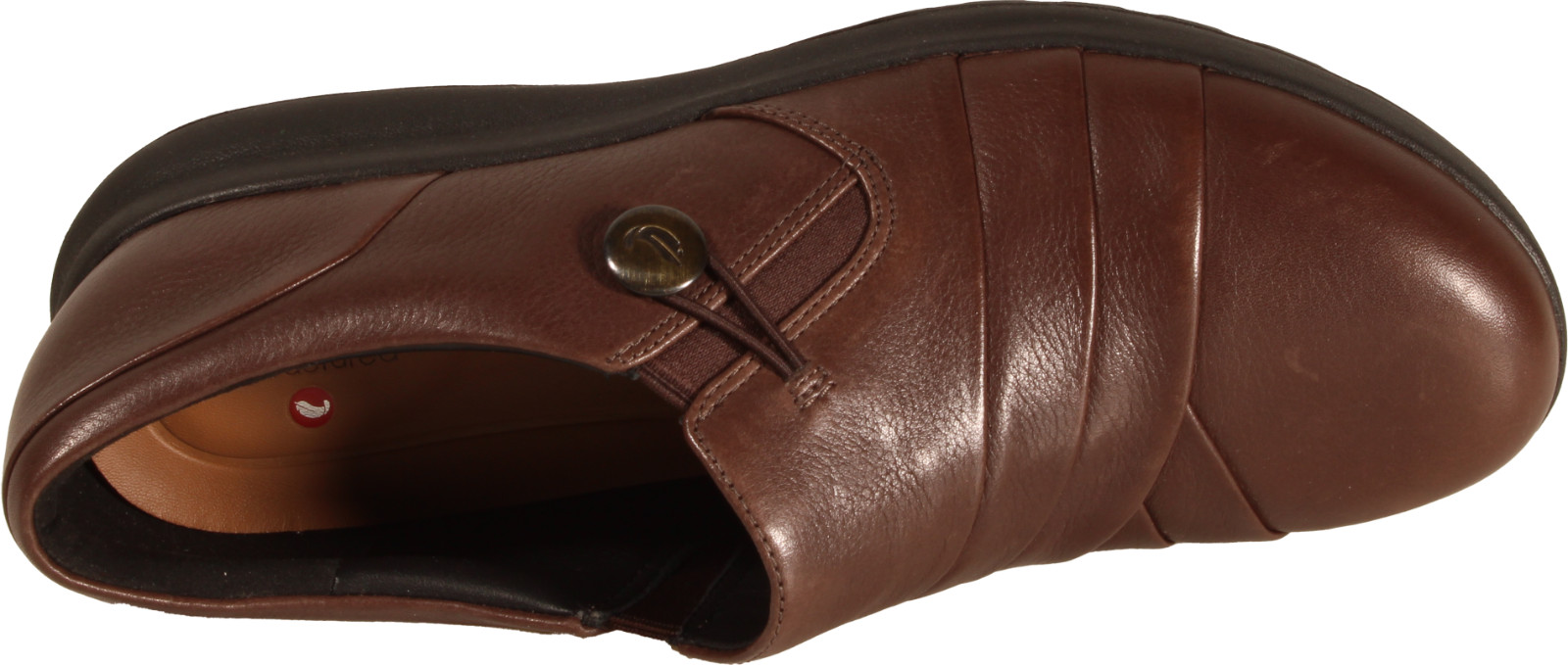 Clarks Un Adorn Loop Womens Loafer Dark Brown Leather US Size 10 NARROW