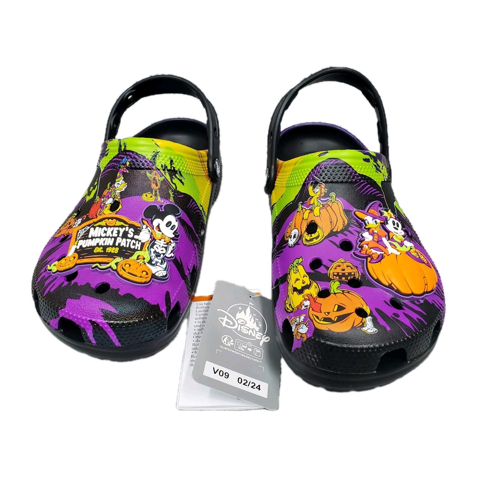 Disney Parks Crocs Halloween 2024 Mickey’s Pumpkin Patch Adult Clogs Size W9 M7