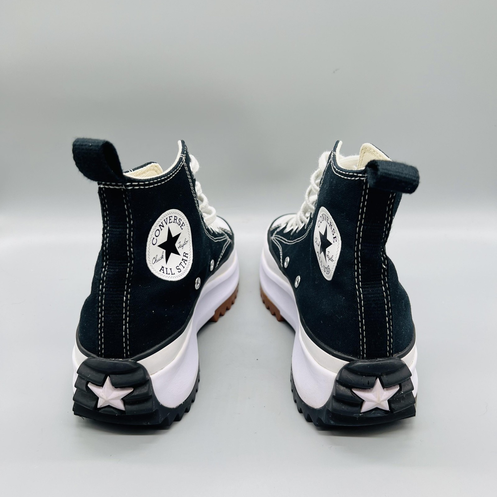 Converse Shoes Womens 8.5 Black Canvas Run Star Hike High Top Platform Sneakers