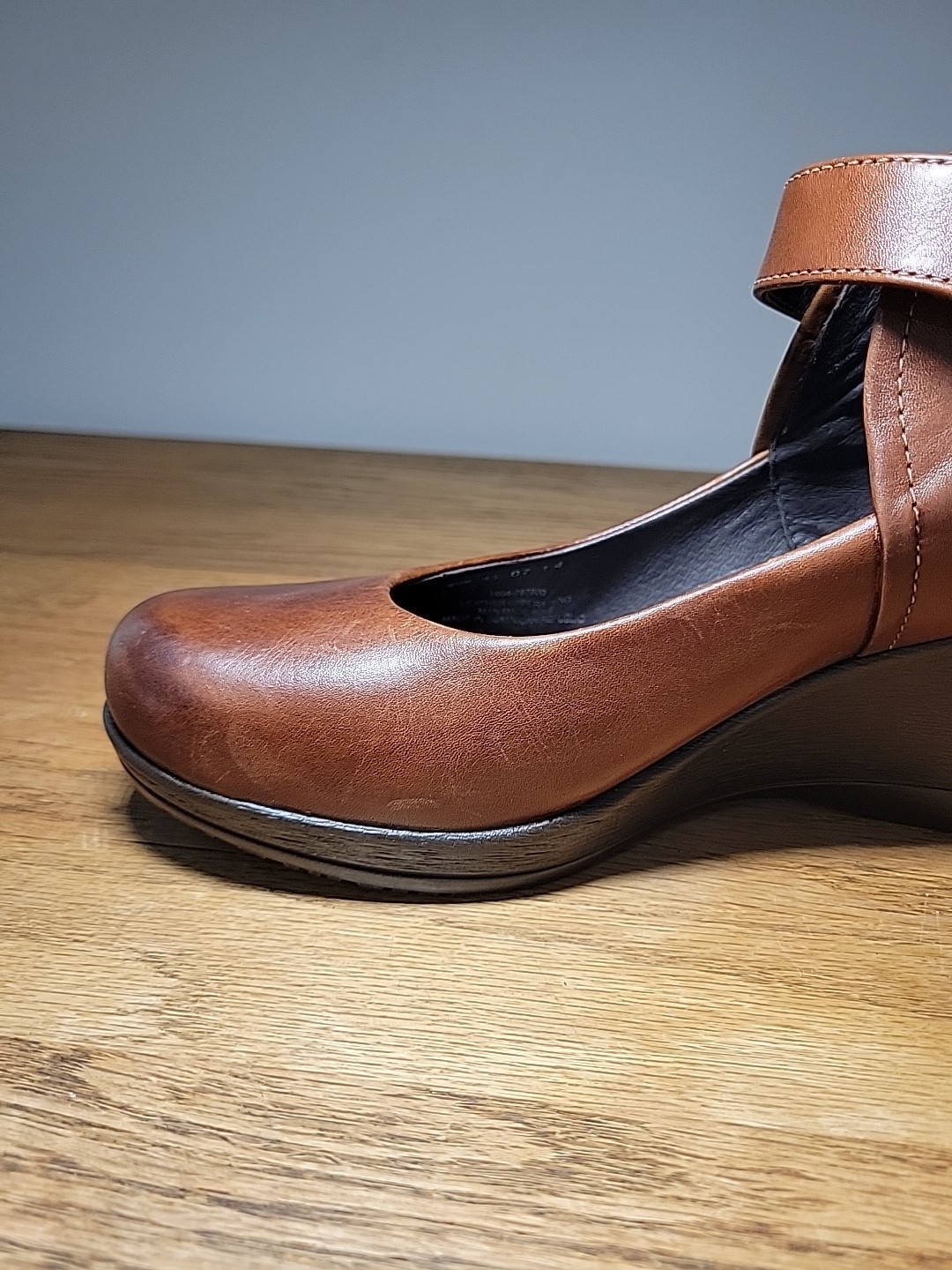DANSKO Rebel Women’s Sz 41 Brown Leather Maryjane Wedge Comfort Shoes
