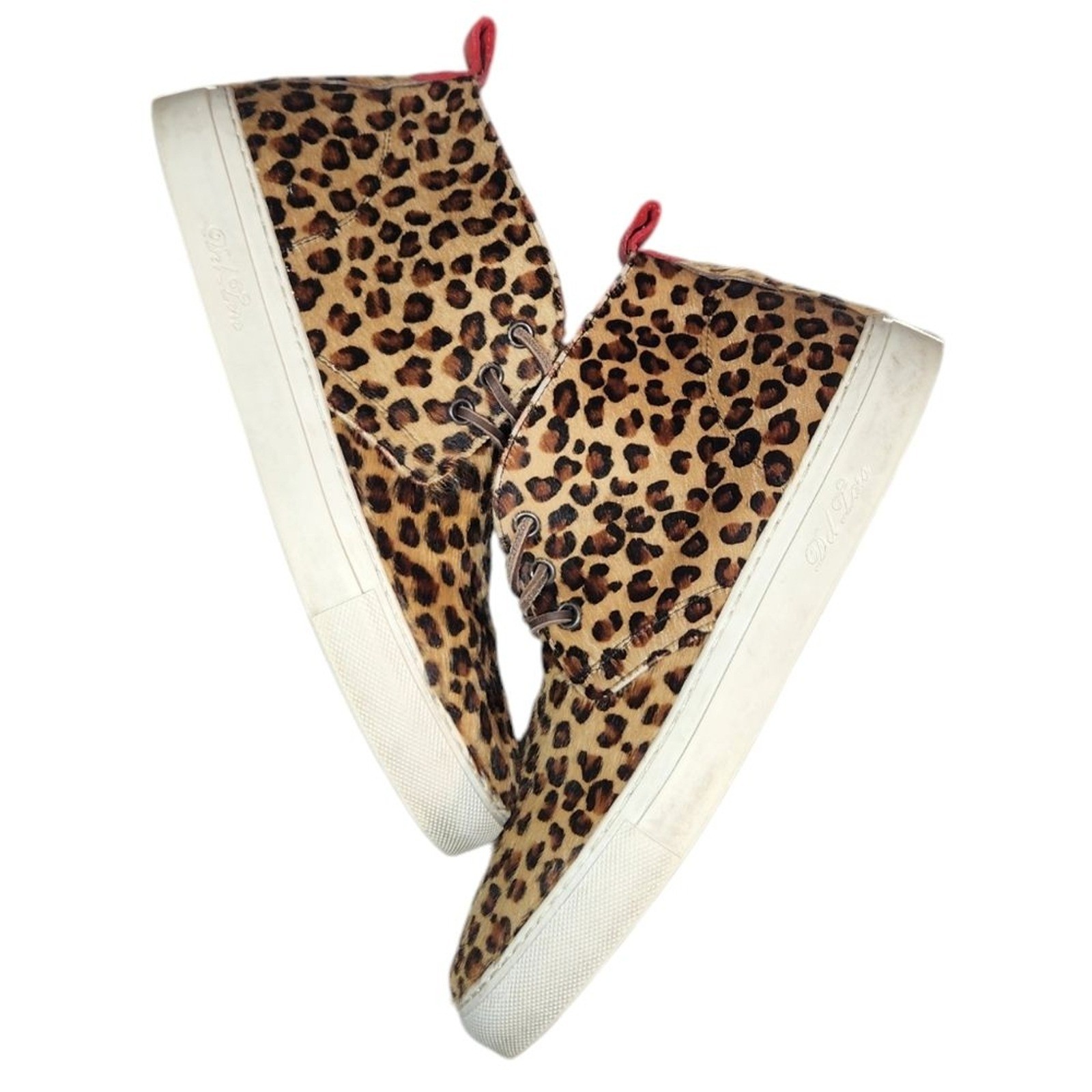 Del Toro Leopard Pony Hair Chukka Sneakers Anthropologie 7 Italian