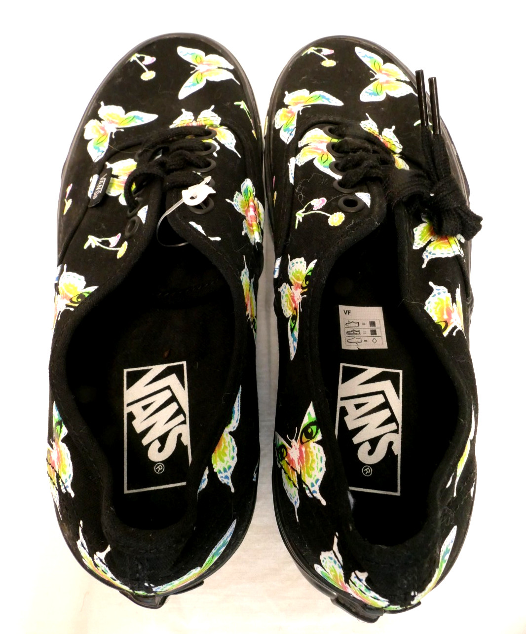Van’s “Off the Wall” Women’s Platform Sneakers size 8 black with butterfly print