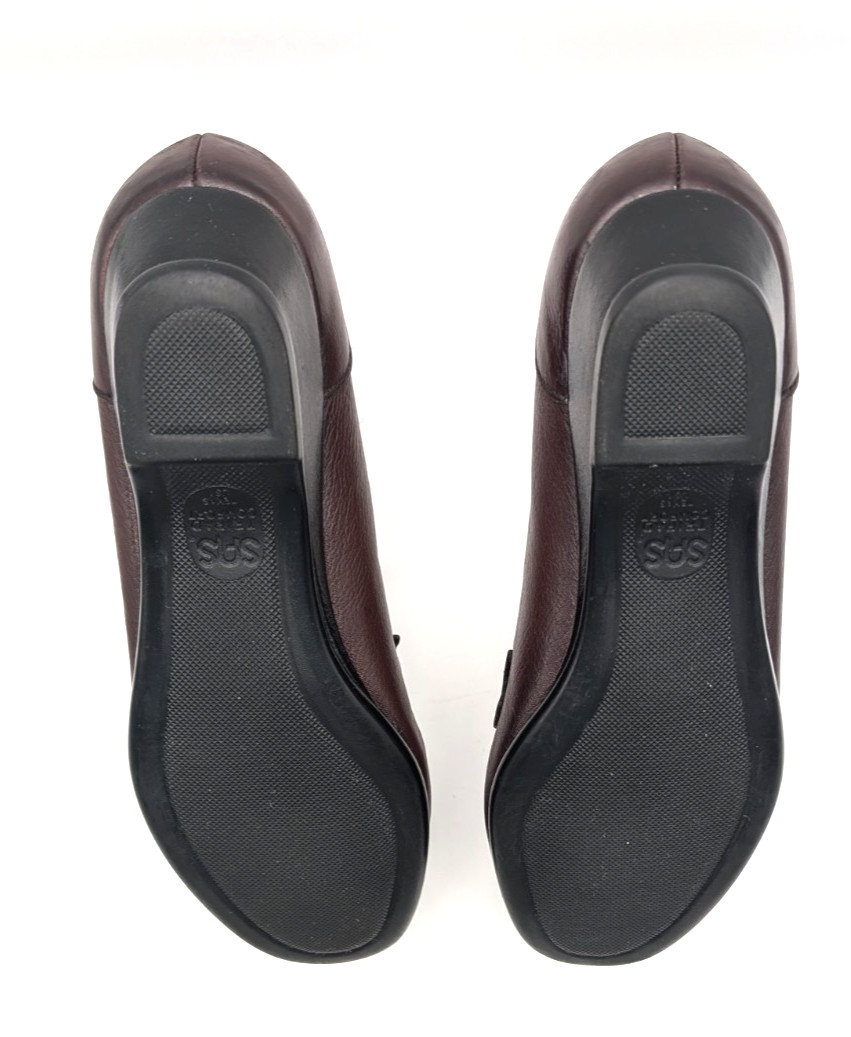 SAS Women’s Leather Loafer, Tripad Comfort, Burgundy, 1.5″ heel, Slip-on Size 6M