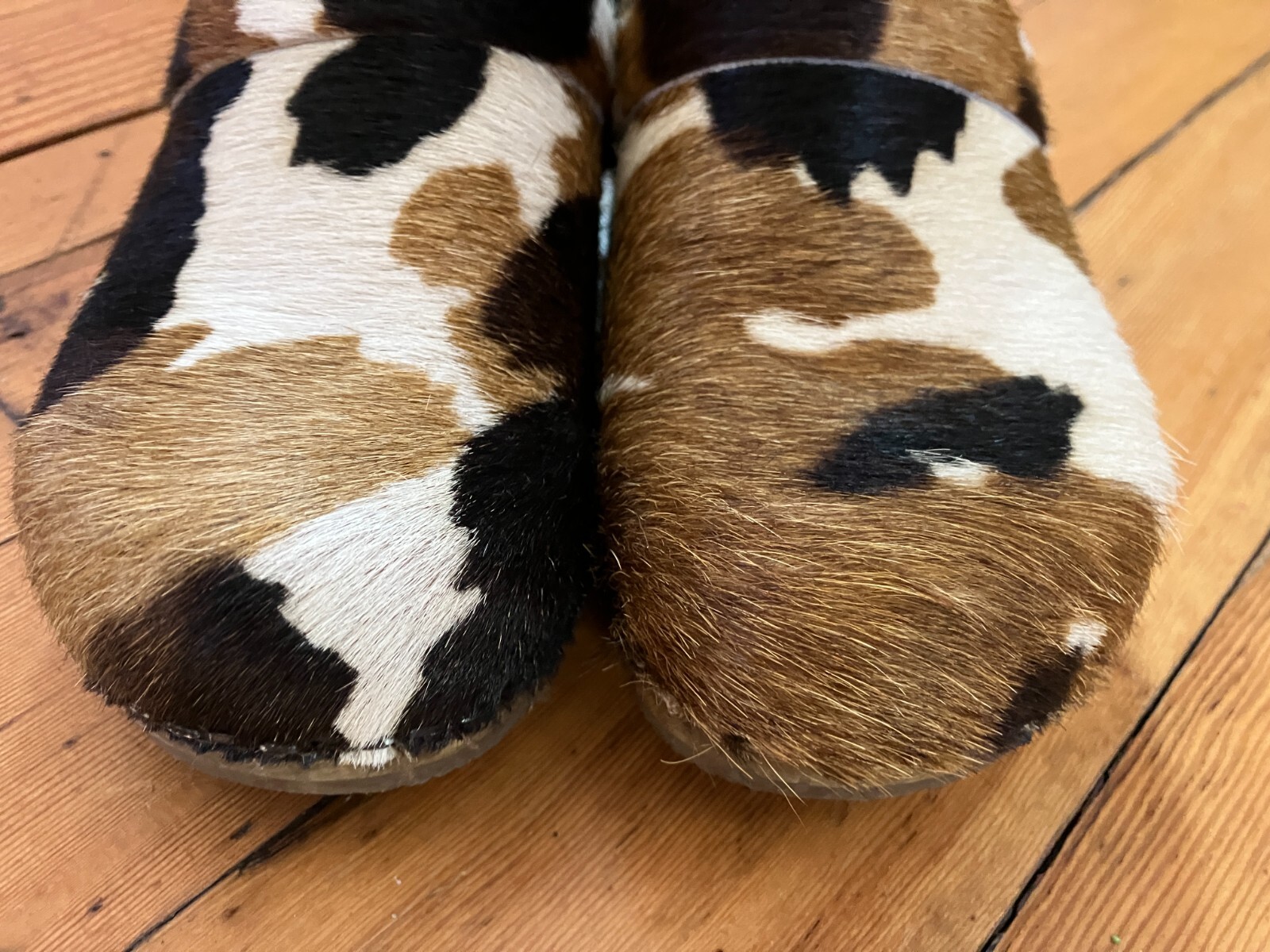 Sanita Pony Hair Camo Swedish Clog Mules 37