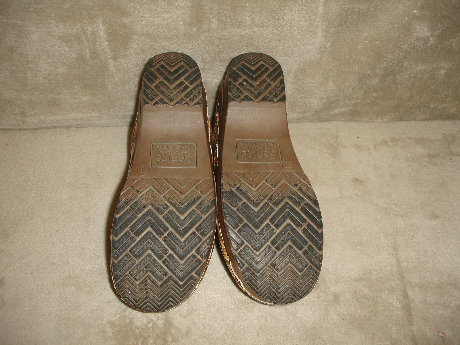 Sanita The Original Danish Clog Ladies Slip On Shoes Snakeskin Print EU 38 US 7