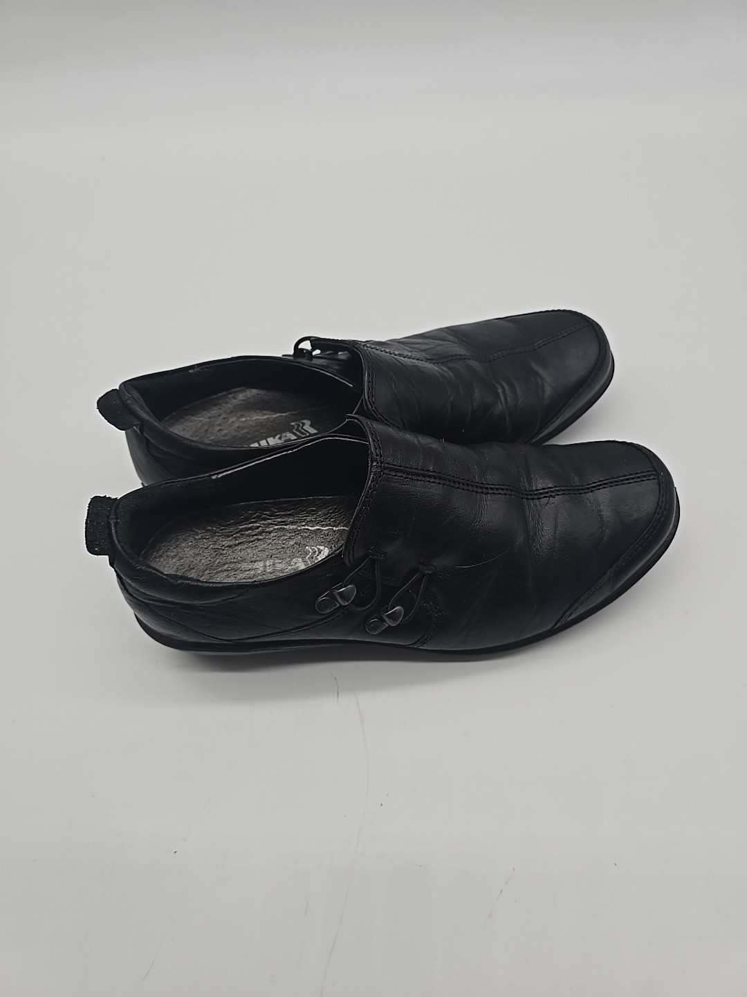 Romika Cassie Shoes US 37 EU 6.5 Loafers Black Leather Comfort Slip On..#3