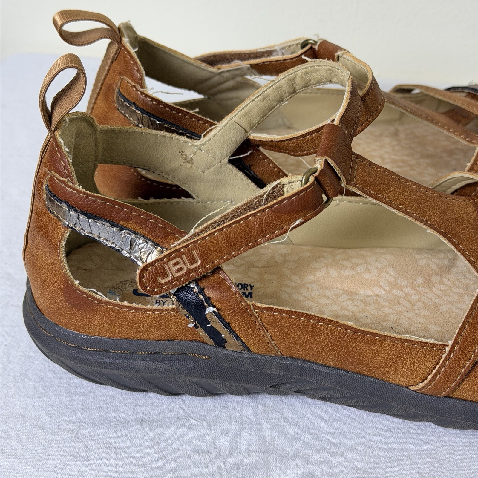 JBU by Jambu Shoes Womens Size 9M Dove Mary Jane Brown Copper T Strap