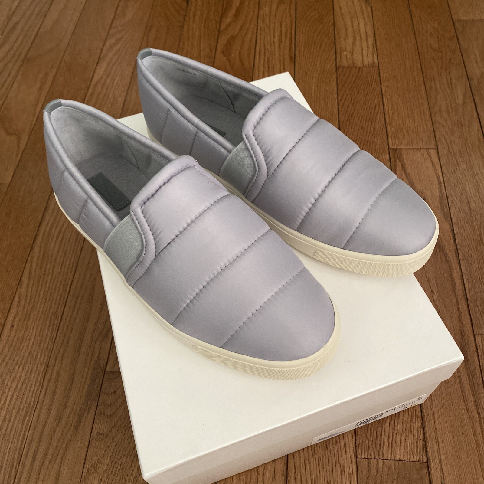 Vince Blair Quilted Slip On Shoe Slate Grey Women’s Size 9 US Quiet Luxury $200