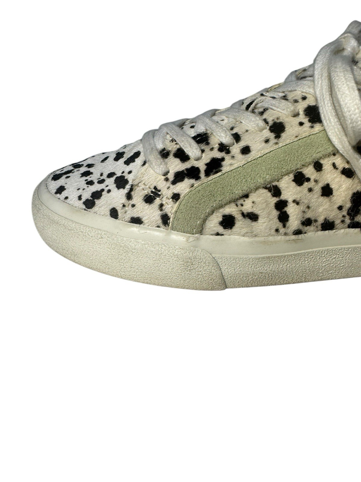 Madewell Sidewalk Sneakers 9 Woman’s Low Top Calf Hair Spotted Stripe Lace Up
