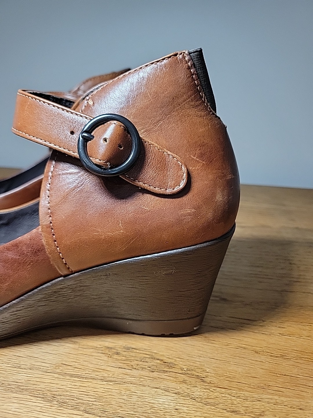 DANSKO Rebel Women’s Sz 41 Brown Leather Maryjane Wedge Comfort Shoes