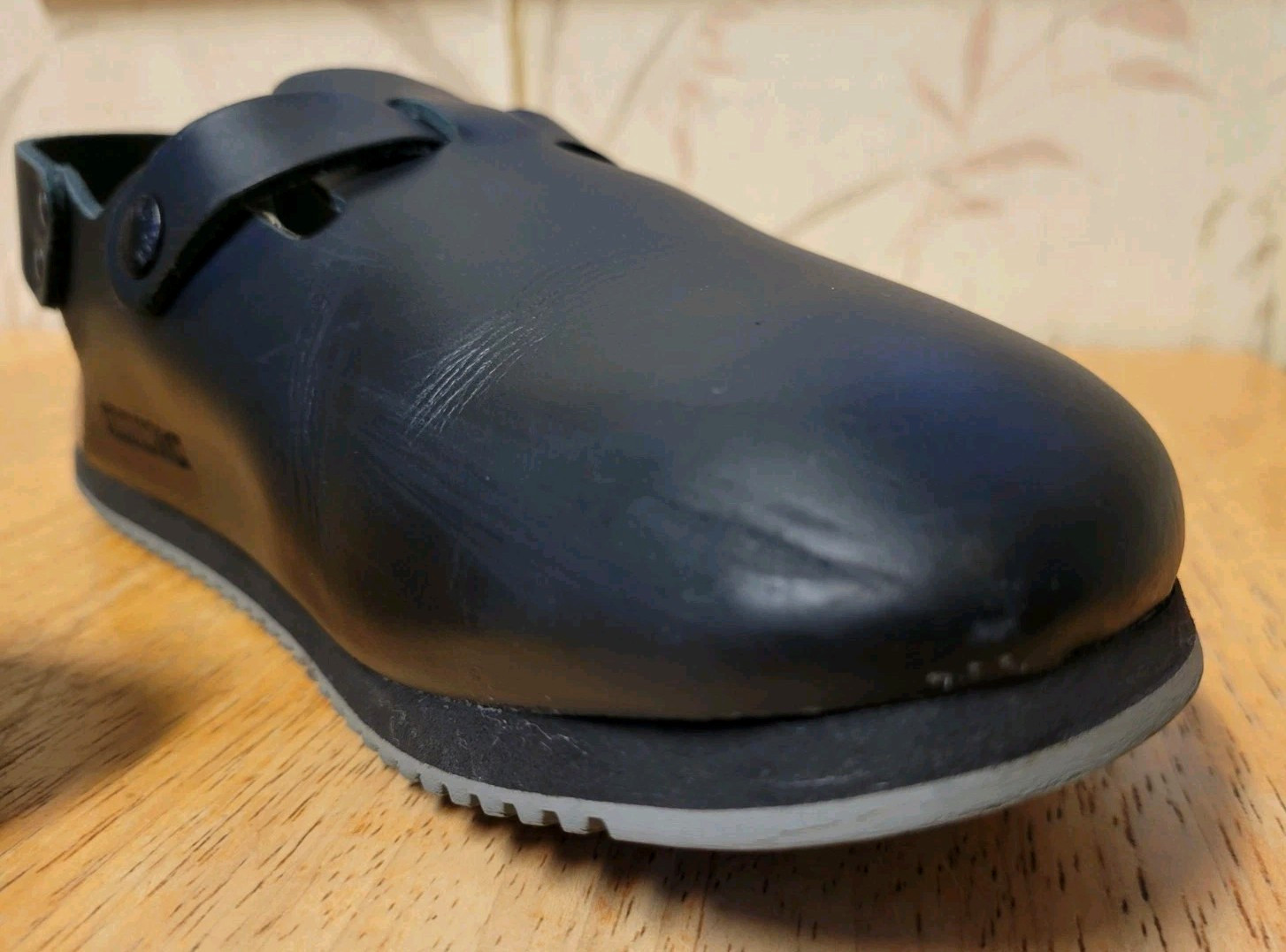 Birkenstock Tokio Pro Super Grip Black Leather Adjustable Strap Clogs Size 37