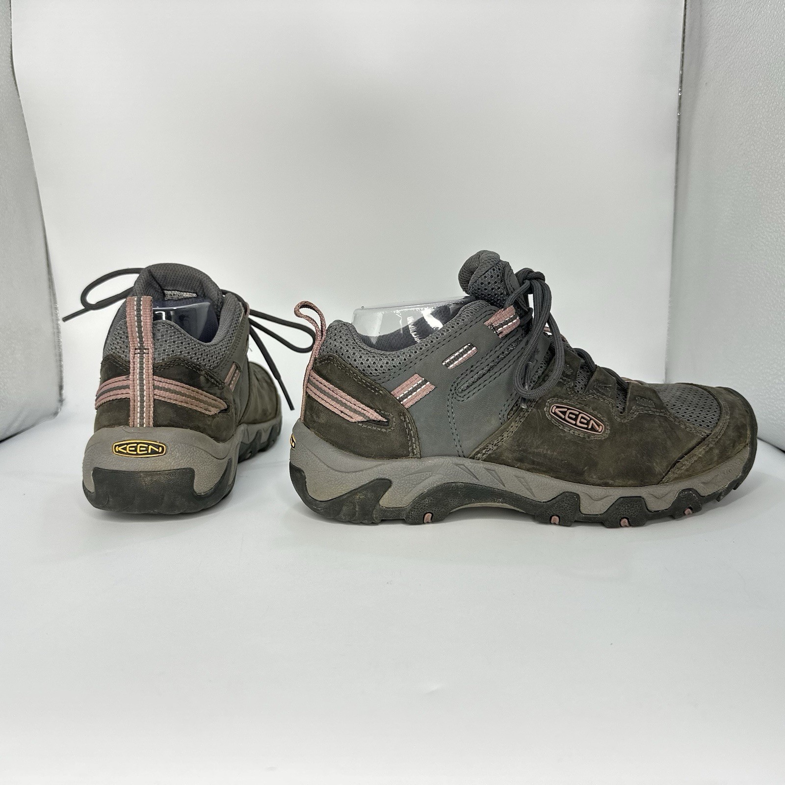 Keen Steens Vent Leather Hiking Outdoor Shoe Women 9 US Gray 1022751