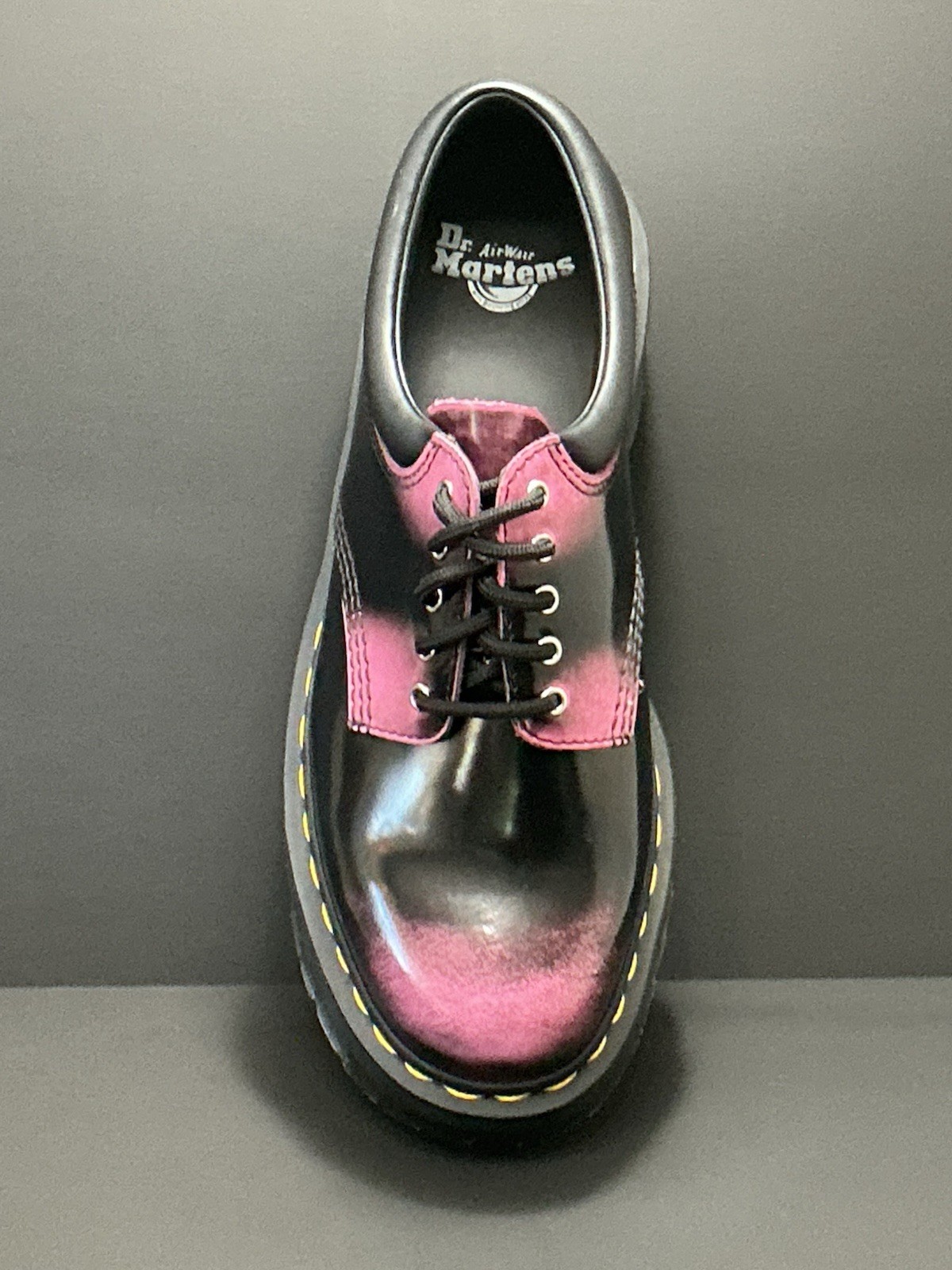 Dr. Martens 8053 Arcadia Leather Quad Platform Shoes Sz 10W/9M Black/Pink *NWD*