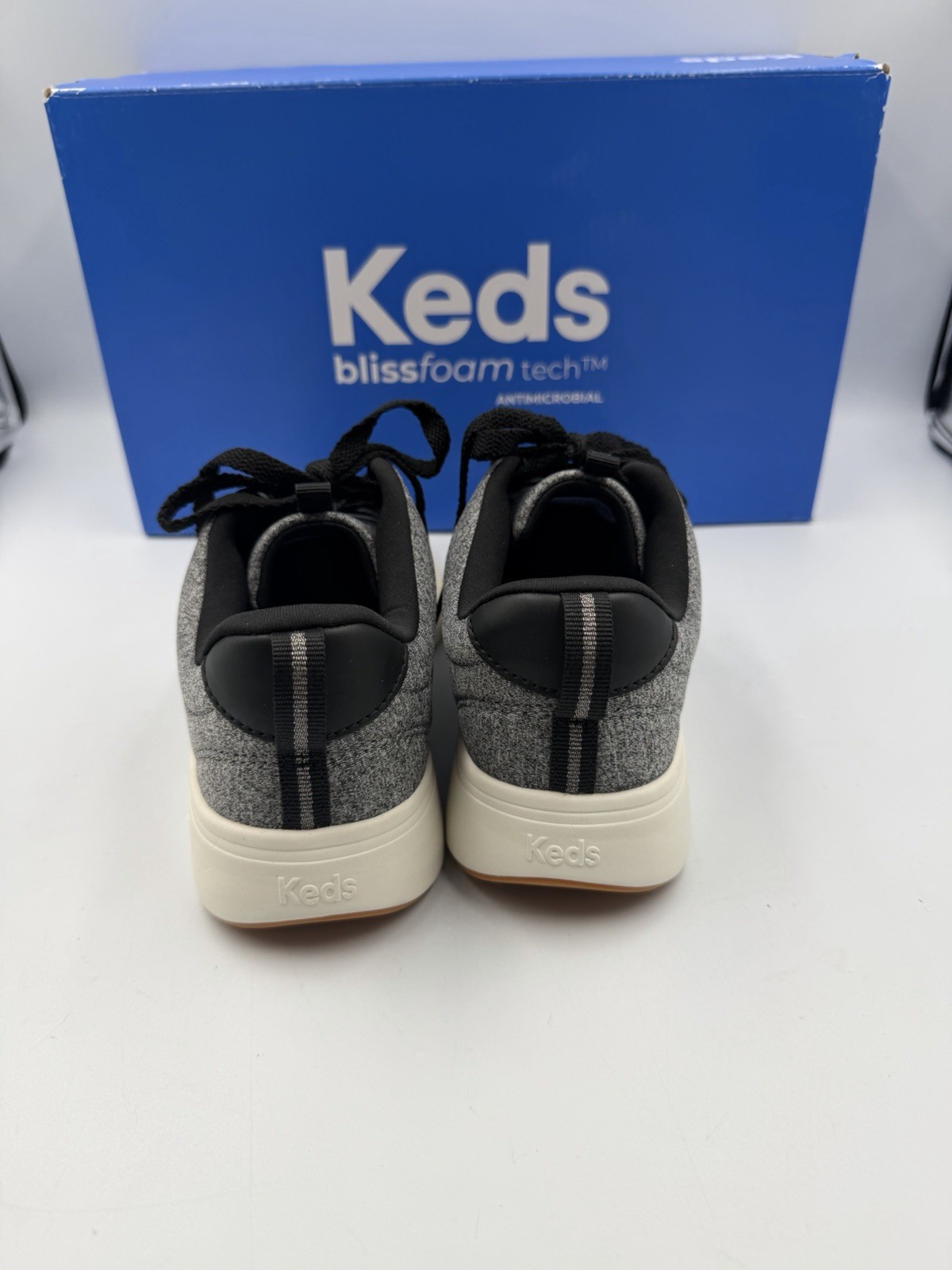 Keds BlissWalk Jersey Lace Up Sneakers Gray Heather Women’s 5.5 Comfort NIB