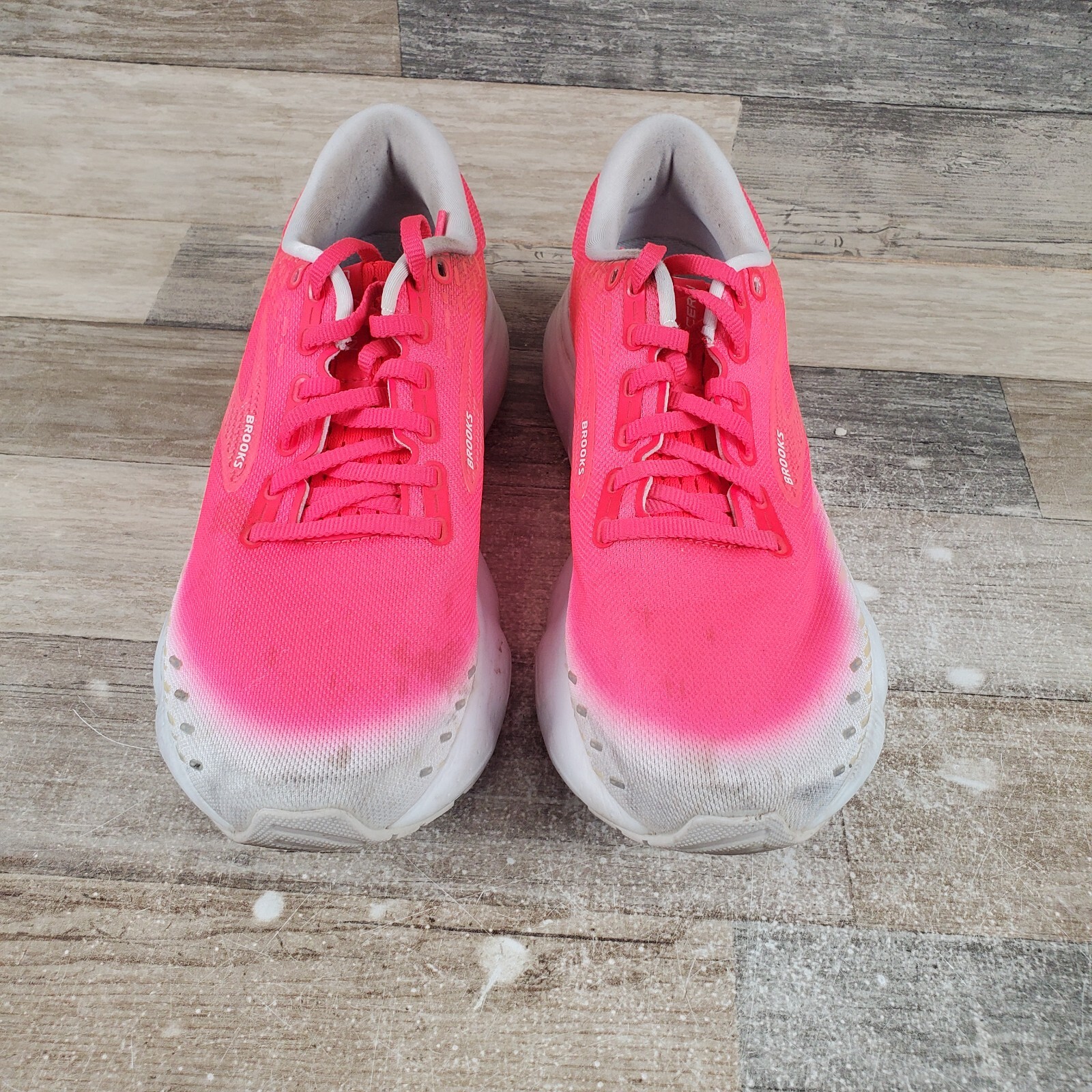 Brooks Glycerin 20 Womens Shoes Sz 10 B Diva Pink lilac White Lace-Up Sneakers