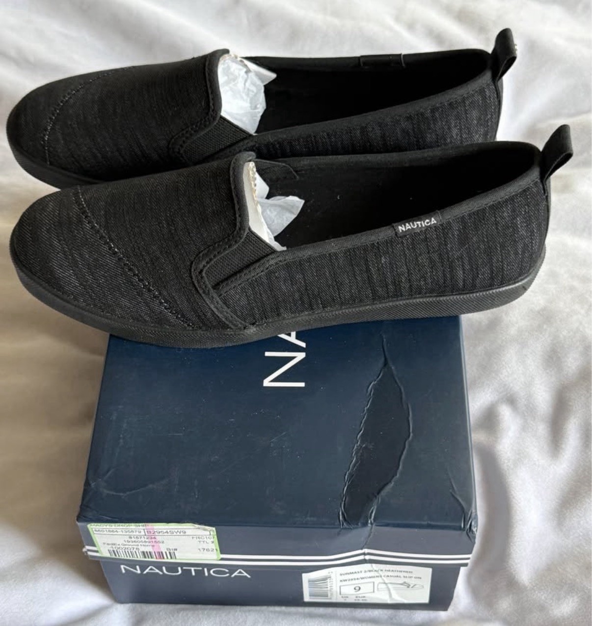 NIB Women’s Nautica Shoes Sunmast 2 Size 9 Black Heathered