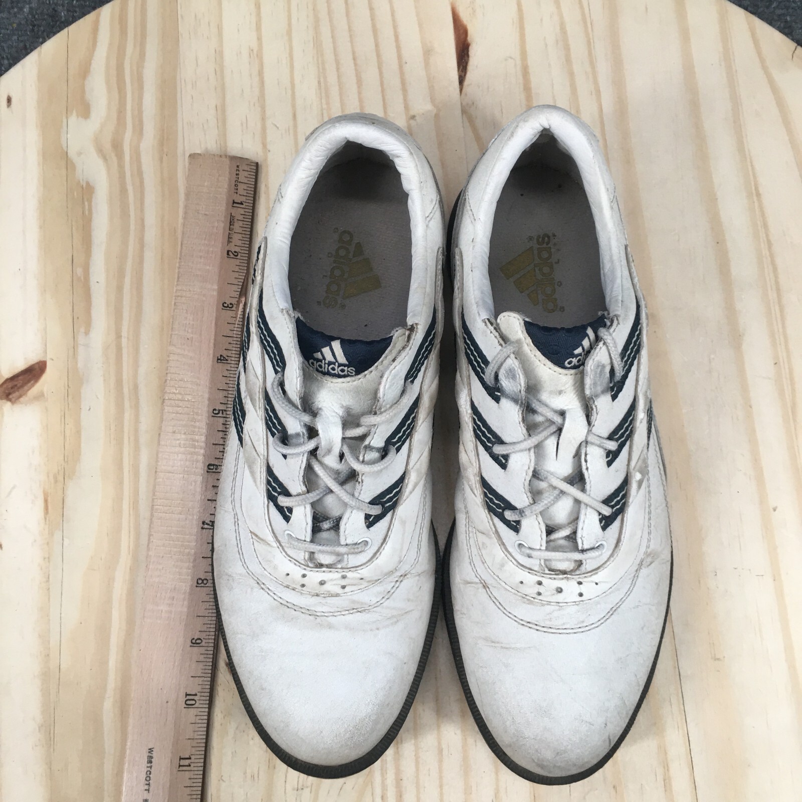 Adidas Shoes Womens 7.5 Golf Cleats Sneakers White Lace Up Low Top Comfort