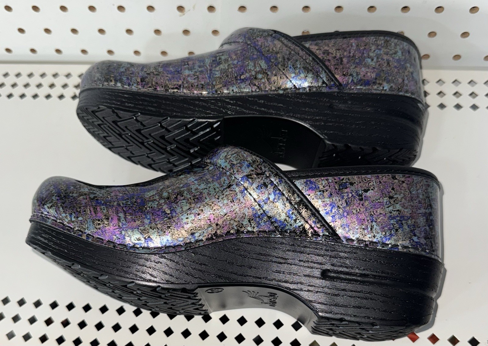 Dansko Professional Metallic Ink Womens Nursing Work Clogs Size EU 39 US 8.5 9