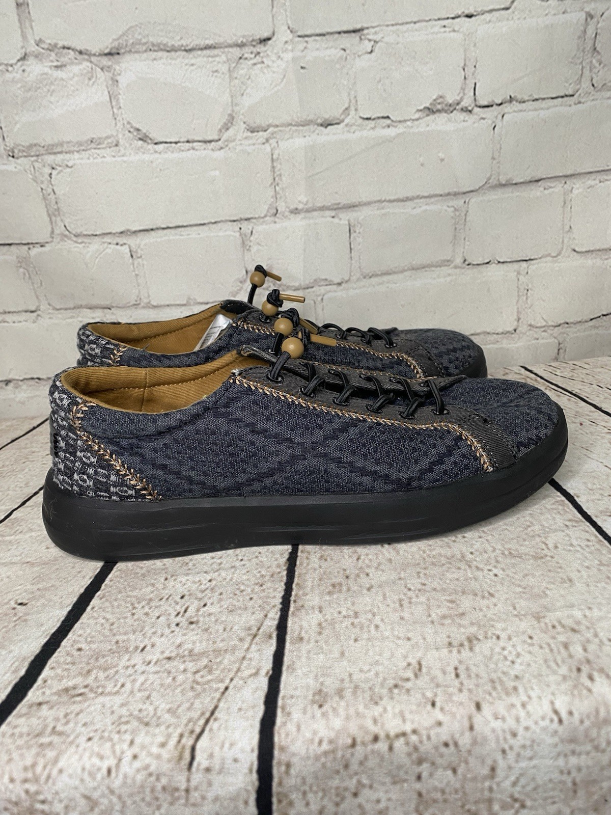 HEY DUDE KARINA TEXTURED BOHO BLACK SLIP-ON SHOES WOMEN’S SIZE 8 EU 39