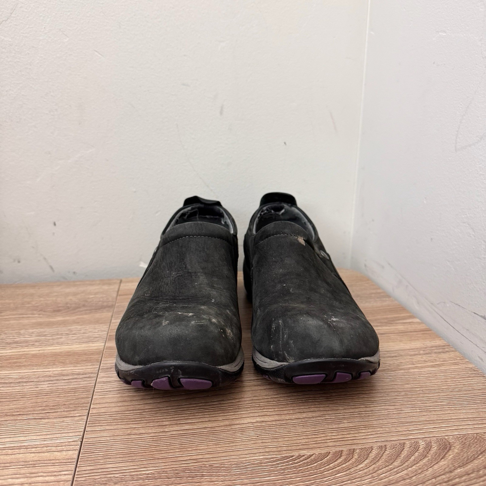 Dansko Patti Black Leather Slip On Clogs Women’s Size 9