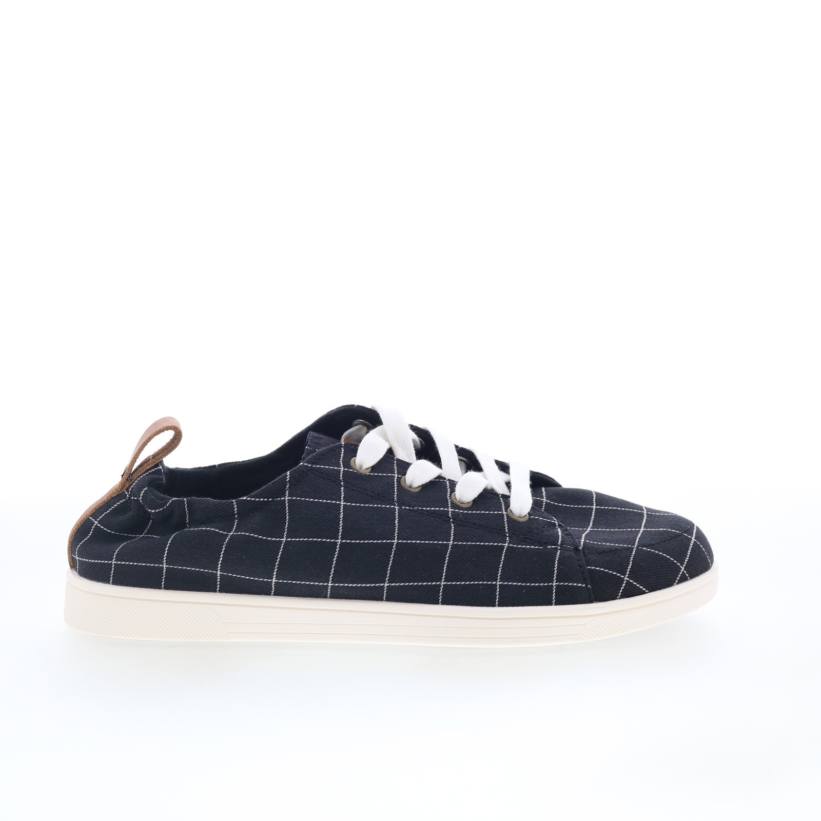 Spenco Windowpane SP1202BLK Womens Black Wide Lifestyle Sneakers Shoes