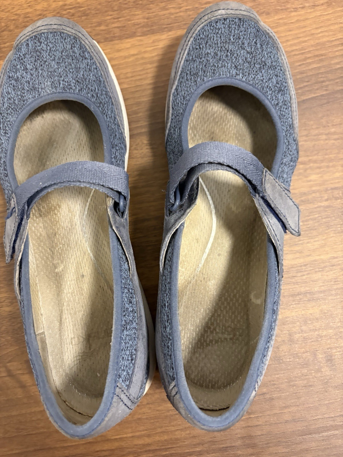 Dansko Womens Mary Jane Shoes EU 41 Blue Gray Suede Textile Comfort Flats