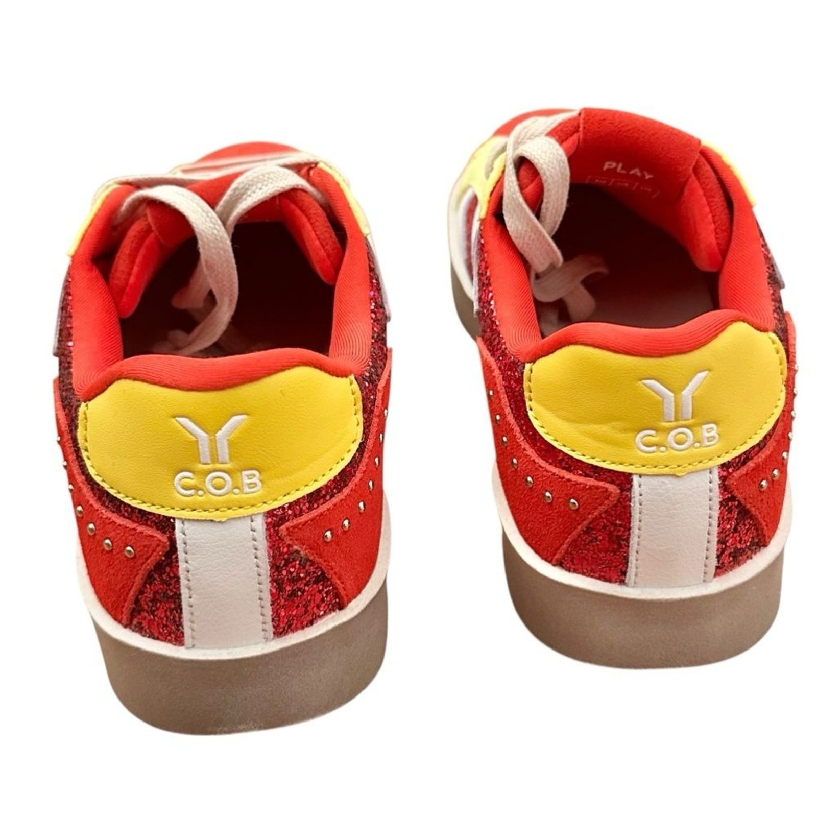 Culture of Brave COB Wing Play Hi Star Glitter Platform Sneakers Size 8 8.5