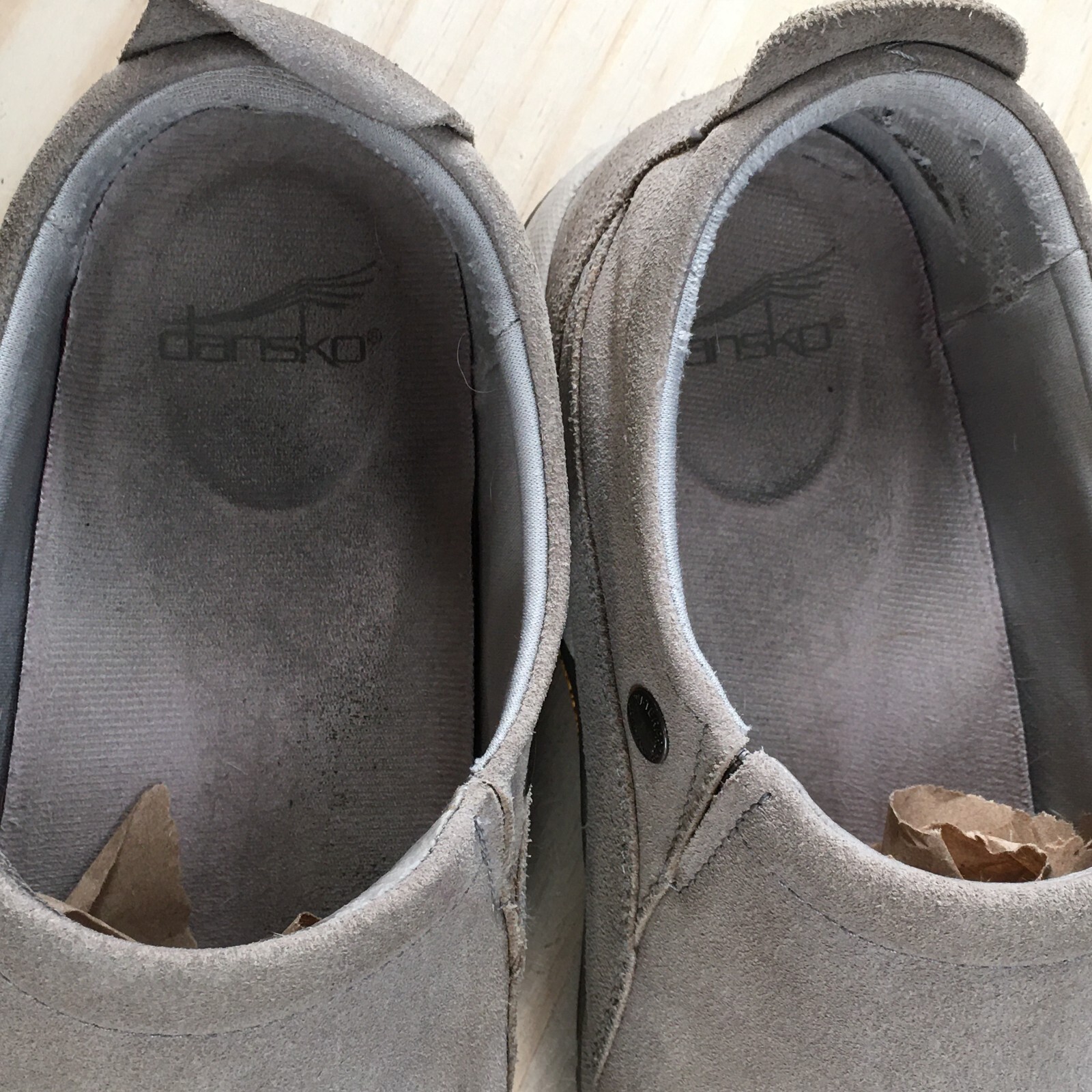 Dansko Shoes Womens 41 Patti Clog Sneakers Casual 4353152013 Beige Suede Slip On